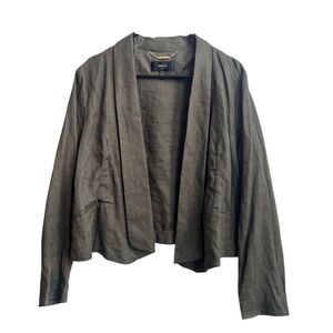 MNG 100% Linen Olive Blazer Jacket XL
